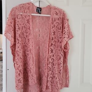 🔵TMG New York Rose Pink Lace Kimono or Coverup🌸